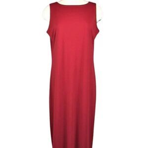 Dress Red Maxi Sleeveless Pullover Boatneck Style & Co Women's Size Large